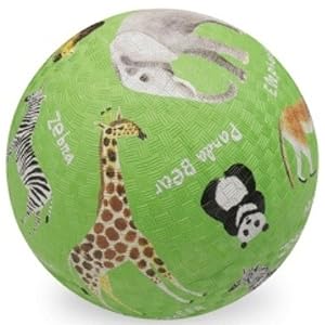 Wild Animals 16" Giant Playground Ball (Uninflated) by Crocodile Creek