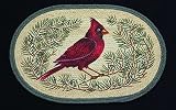 Cardinal | Hand Printed | Braided Rug | Licensed Art Collection, by Phyllis Stevens | 20 Inches by 30 Inches | Jute