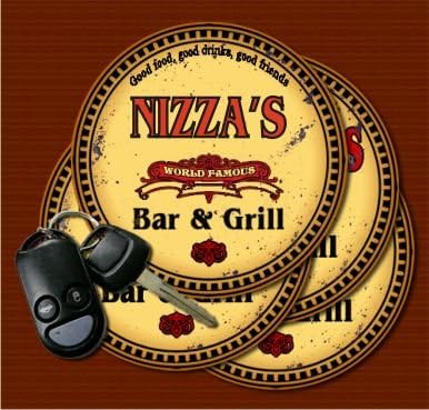 NIZZA'S World Famous Bar & Grill Coasters Set of 4