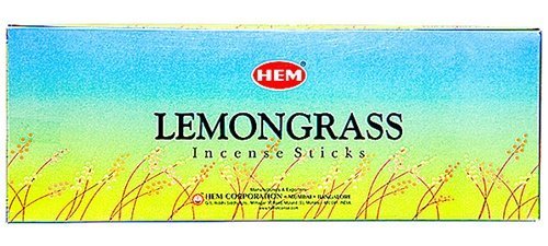 Lemongrass - Box of Six 20 Stick Hex Tubes - HEM Incense Hand Rolled In India