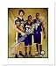 Kobe Bryant, Pau Gasol and Lamar Odom Los Angeles Lakers NBA Double Matted 8x10 Photograph 2009 NBA Finals Champions and MVP Trophy