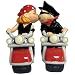 Westland Giftware Mwah Magnetic Biker Couple Salt and Interrupt Shaker Set, 4-1/2-Inch