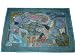 Dodger Blue Bead Mirror Vintage Decor Sari Tapestry Wall Hanging Throw 60x40