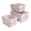 3-pc. Basket Set with Pink Liners