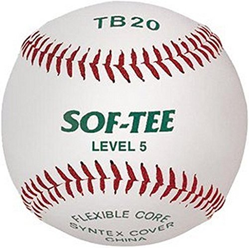 Martin Sports Official Tee Ball, Level Five, Sof-Tee, Ideal for Indoor/Outdoor Training, Pack of 12