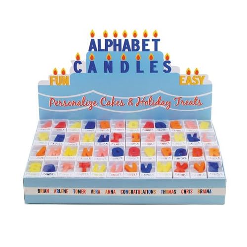 Alphabet Candles Set of 238 Individual Letter Candles