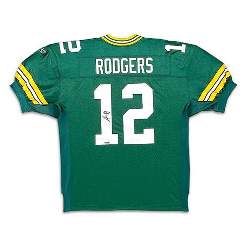 Aaron Rodgers Green Bay Packers Autographed Home/Green Jersey