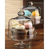 Home Essentials Mini Domed Cake Stands, Set of 2 Clear Home Essentials Mini Domed Cake Stands, Set of 2 Clear