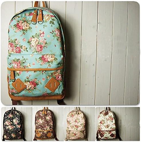 Backpack Women girl lady Fashion Vintage Cute Flower School Book Campus Bag Backpack