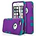 ULAK iPhone 6S Case, iPhone 6 Case, Hybrid Soft Silicone Hard PC Case Anti Slip Heavy Duty High Impact Dust Scratch Shock Resistance Protective Cover for iPhone 6/6S 4.7 Inch, Purple/Blue