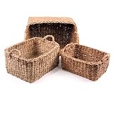 Set of 3 Holga Rectangle Baskets with Handles