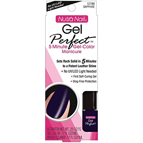 Nutra Nail Gel Perfect 5 Minute Gel-Color Manicure, Sapphire, 1 set