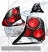 Ford Focus 4 Door Sedan 00-04 Black Euro Altezza Tail Light Pair