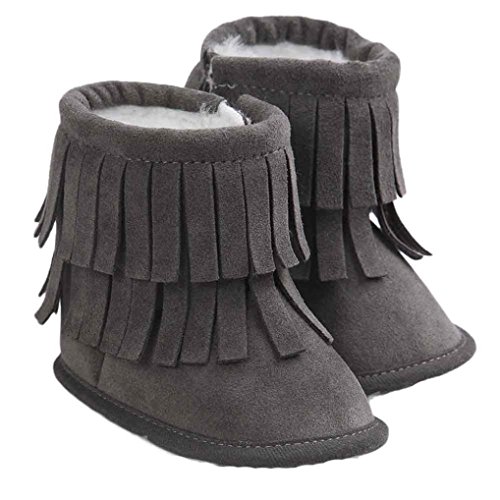 Voberry baby toddler girls boys winter warm snow boot tassels tri…