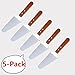 Harrahs Pie Server Cake Holder Transfer Triangular Spade Spatula for Cake Baking with Wooden Handle 5-Pack shovel, Stainless Steel
