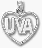 Virginia Cavaliers UVA Heart Pendant - 14KT White Gold Jewelry