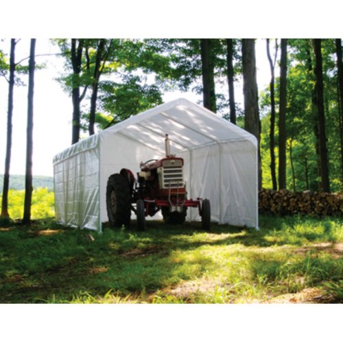ShelterLogic 18 ft. White Enclosed Canopy Kit Size - 18 x 40
