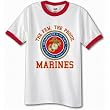 The Few. The Proud. Marines Logo Short Sleeve Ringer T-Shirt