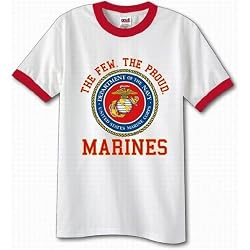 The Few. The Proud. Marines Logo Short Sleeve Ringer T-Shirt