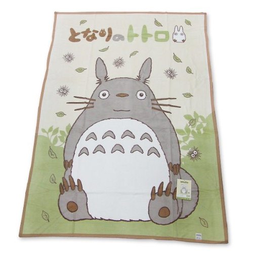 日本製 となりのトトロ 綿毛布 シングル（140×200cm）／品番：TT37080G 風便り