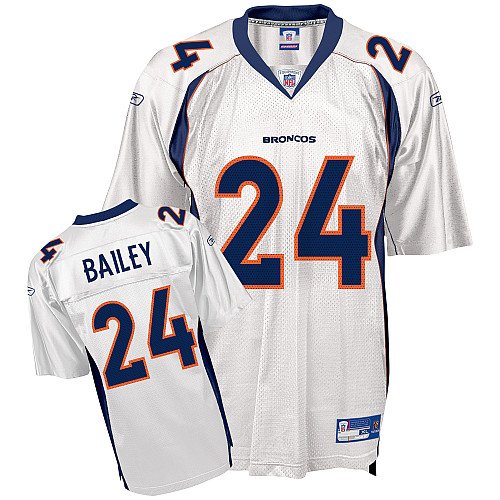 Reebok Denver Broncos Champ Bailey Youth Replica White Jersey Small