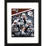 (13x16) Framed New England Patriots Randy Moss Tom Brady and Tedy Bruschi Sports Poster Print