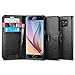 Spigen Wallet S Galaxy S6 Case with Foldable Cover and Kickstand Feature for Galaxy S6 2015 - Black