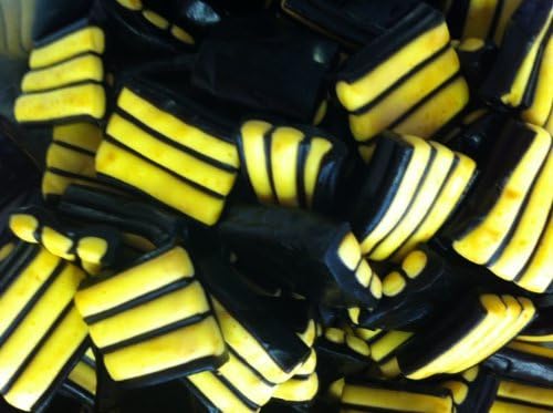 Banana Striped Liquorice - 454g (old fashioned pound)