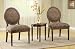 Powell Round Back Accent Chairs with Leopard Print Fabric and Round End Table, 3-Piece