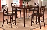 5-pc Counter High Pub Set in Espresso Finish #AD 91339