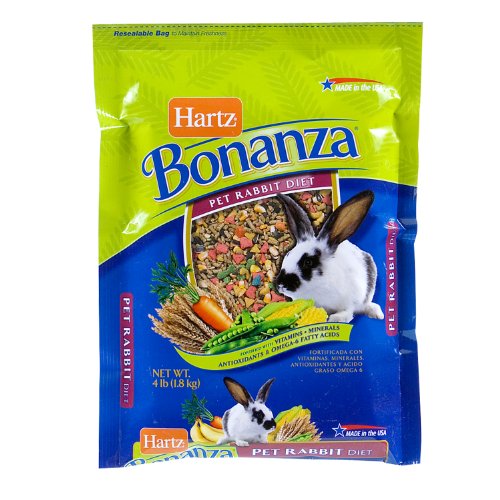 Hartz Bonanza 4-Pound Gourmet Diet Supply, Rabbit 