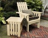 Cedar Mission Chair and Side Table Set in Straw - Hutchinson Home - 008-009-213-SET