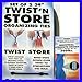 2Pc Twist N Stay Store Heavy Duty Fasteners Cable Zip Ties Organizing 30 LB Home