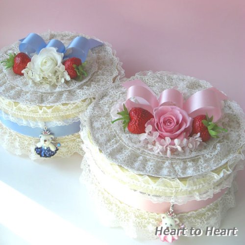 ★翌営業日に出荷可能★　おむつケーキ　エンジェル ＜ピンクのリボン＞ 【プリザーブドフラワー：ハートtoハート】