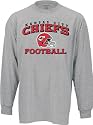 Kansas City Chiefs -Grey- Stacked Helmet Long Sleeve T-Shirt