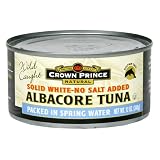 Crown Prince Natural Solid White Albacore Tuna in Water, No Salt Added, 12-Ounce Cans (Pack of 12)