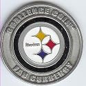NFL Pittsburgh Steelers Challenge Coin Poker Guard with black velvet pouch