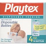 Playtex Pre-Sterilized Disposable Bottles 4 oz, 50... by
