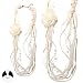 COLLIER FANTAISIE SAUTOIR FLEUR ECRU DORE DENTELLE PERLES REGLABLE---CO.525