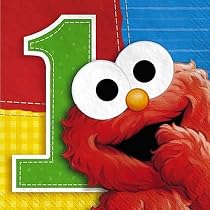 Sesame Street 1st Birthday Beverage Napkins 16ct