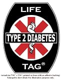 Type 2 Diabetes Medical ID Tags 5-pack