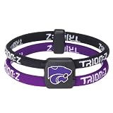 Trion NCAA Kansas State Wildcats Wristband (Black/Purple, Large)