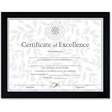 DAX Solid Wood Photo/Document Frame, Easel Back, 8.5 x 11 Inches, Black (1826N3T)