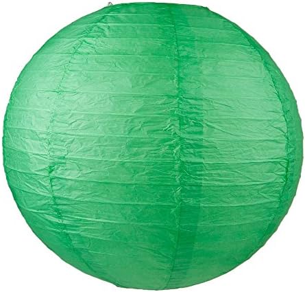 WYZworks Round Paper Lantern 6-Pack (Dark Green, 12") - Wedding Decoration Party Chinese Festival Lamp Shades Fiesta