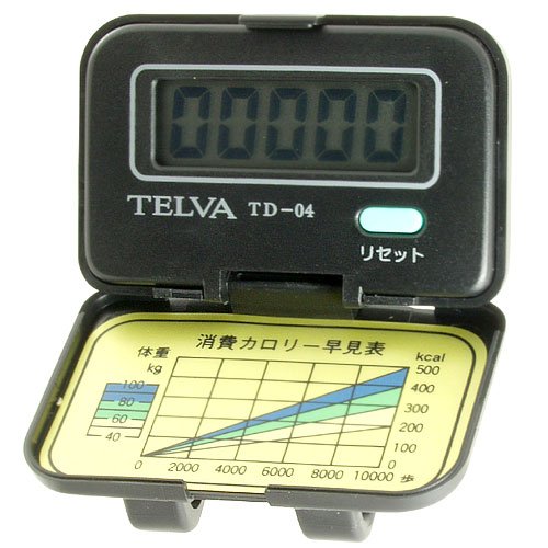 TELVA (テルバ) 歩数計 Doppo デジタル クリップ式 TD-04 ブラック