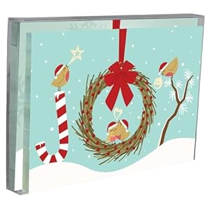 Tree-Free Greetings Spread Joy Holiday Boxed Cards, 5 x 7 Inches, 12 Cards and Envelopes per Set, Multi-Color (91157)