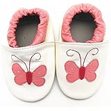 Sayoyo Baby Butterfly Soft Sole Leather Infant Toddler Prewalker Shoes
