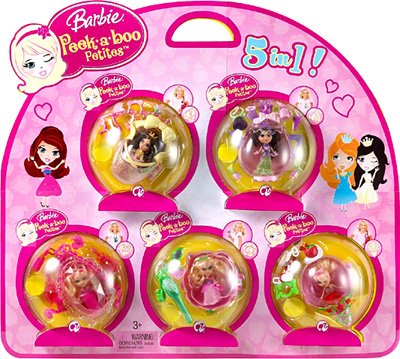 Childrens Toyshop  Toys : Barbie Peekaboo Petites 5-Pack EXCLUSIVE