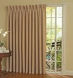Eclipse Thermal Blackout Patio Door Curtain Panel, 100" x 84" Wheat