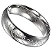BOHG Jewelry Mens Womens Wide 6mm Lord of the Rings Stainless Steel Love Engagement Wedding Band Silver